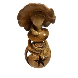 VTG Mery Dominican Republic Artesania Faceless Girl Hat Dr Rosa Rodriguez